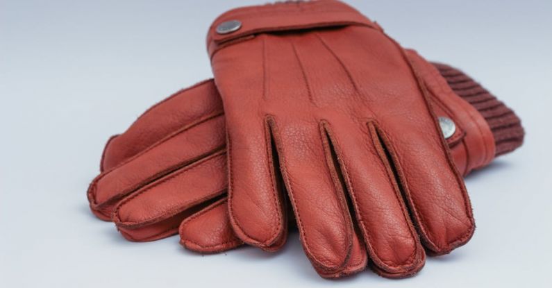 Gloves - Pair of Brown Leather Gloves Illustration